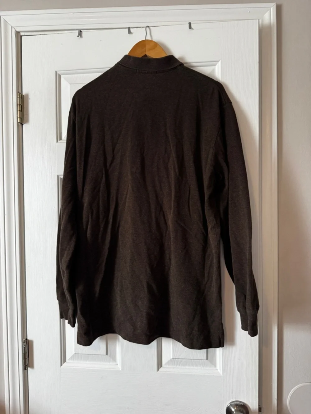 Polo by Ralph Lauren Long Sleeve Polo Shirt - Chocolate Brown Size Large